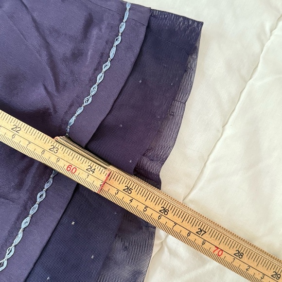 Saivana Anthropologie Sleeveless 100% Beaded Embroidered Tank Top Navy Size L - Picture 6 of 7